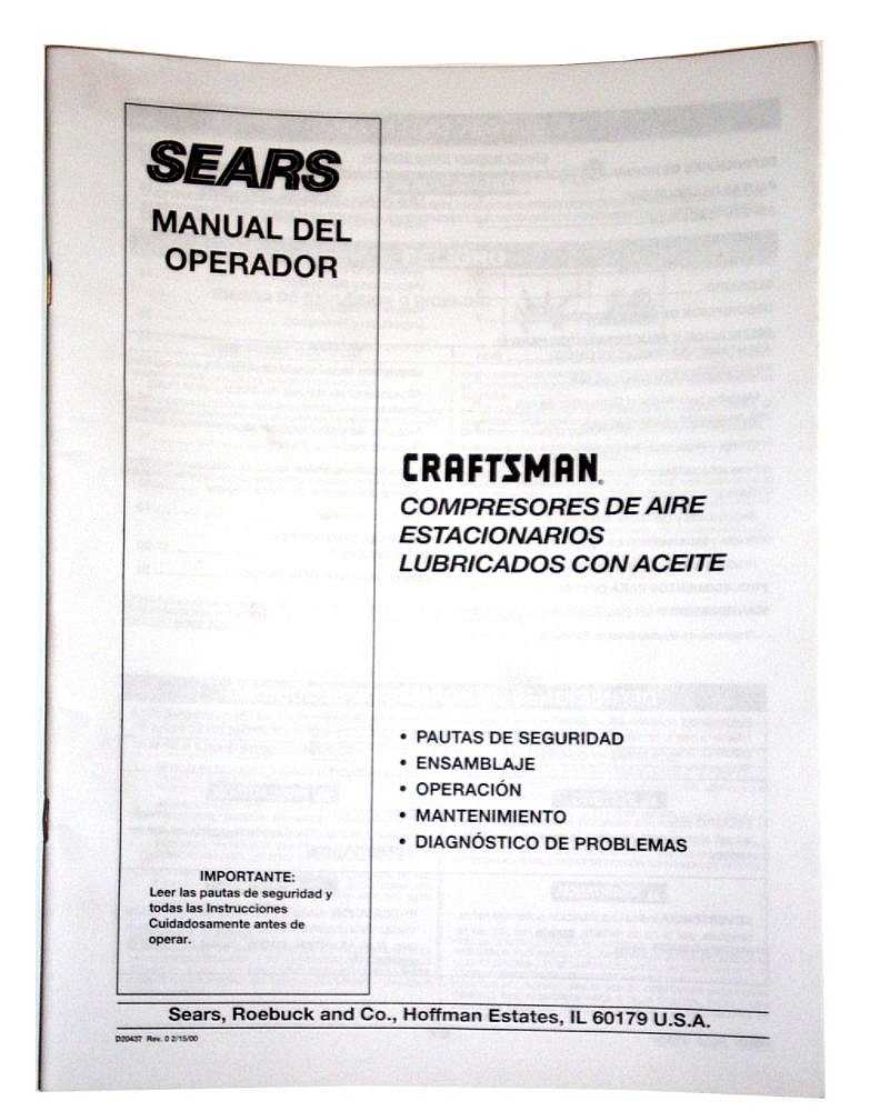 D20437 Gen Manual at Sears.com