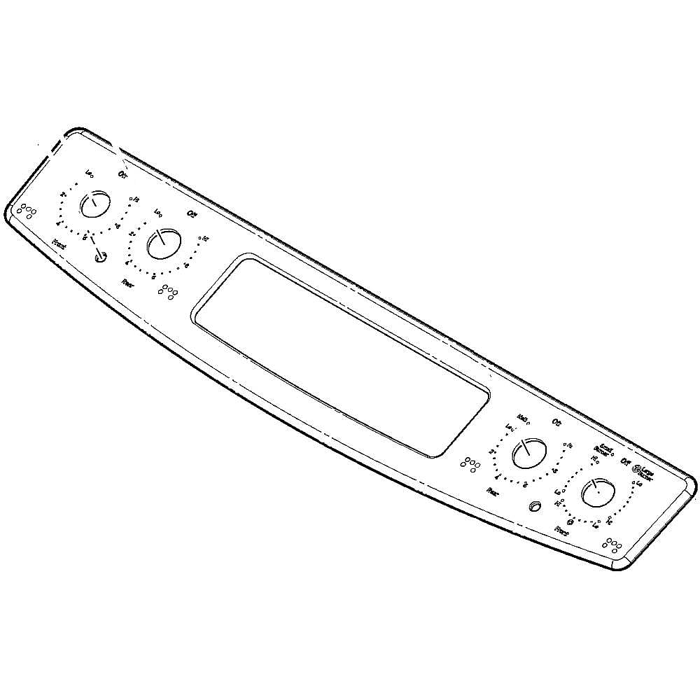 Photo of Range Control Panel Overlay from Repair Parts Direct