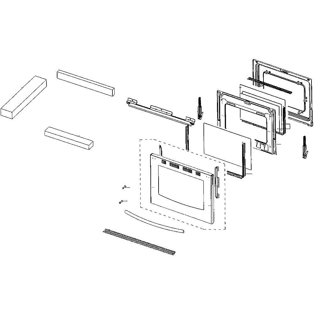 Photo of Range Oven Door Assembly from Repair Parts Direct