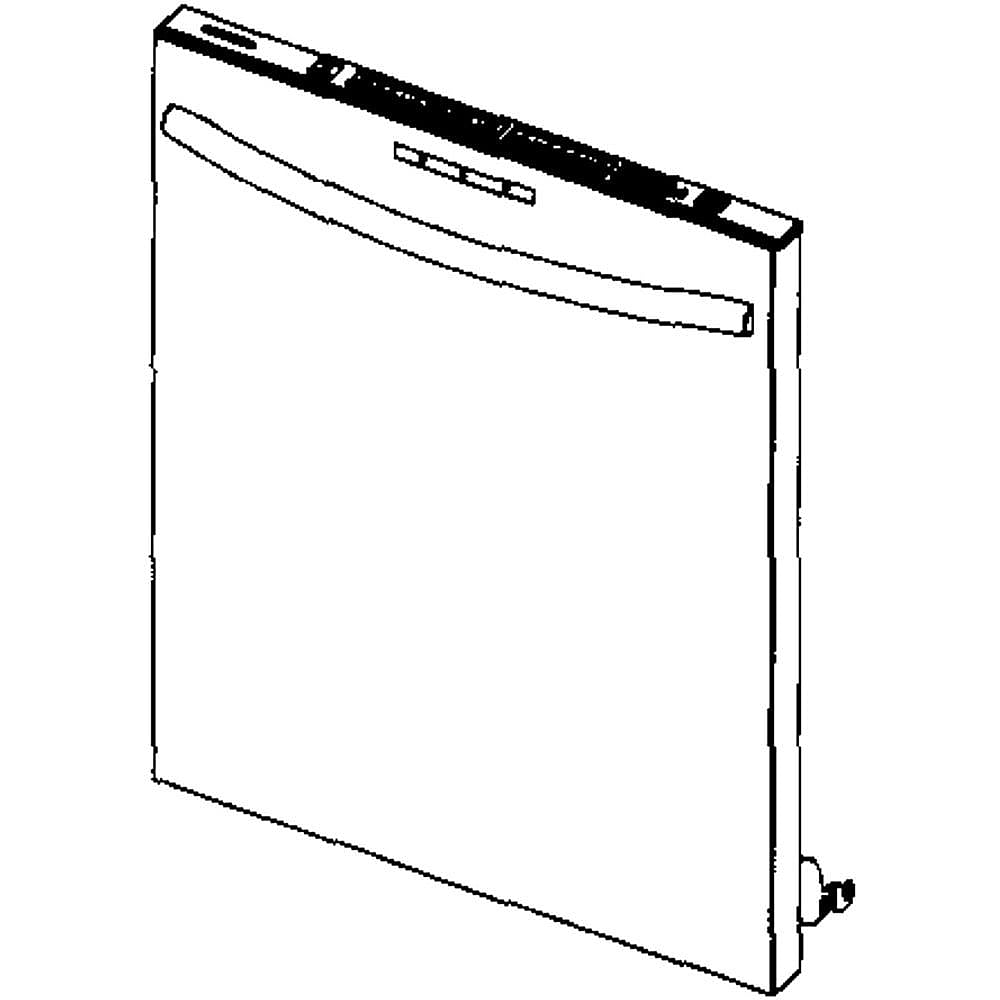 Photo of Dishwasher Door Outer Panel Assembly from Repair Parts Direct