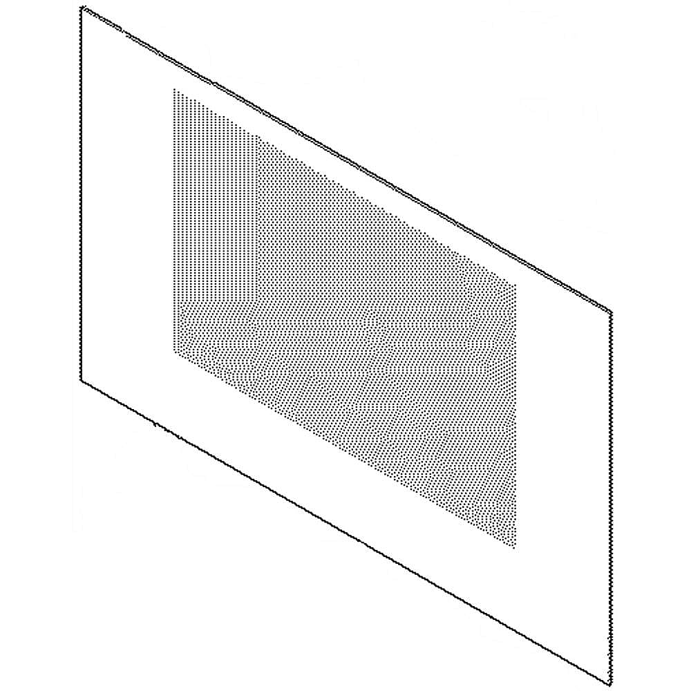 Photo of Range Oven Door Outer Panel (White) from Repair Parts Direct