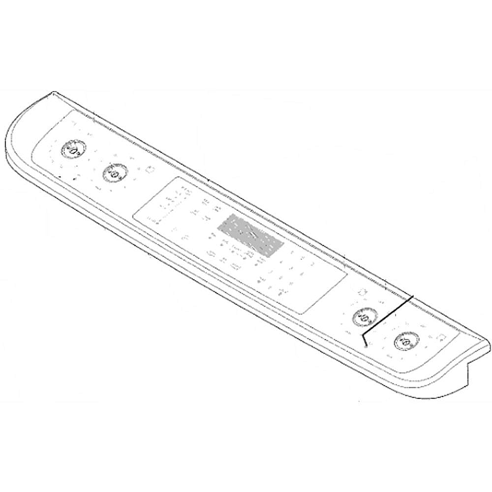 Photo of Range Control Panel and Overlay (White) from Repair Parts Direct