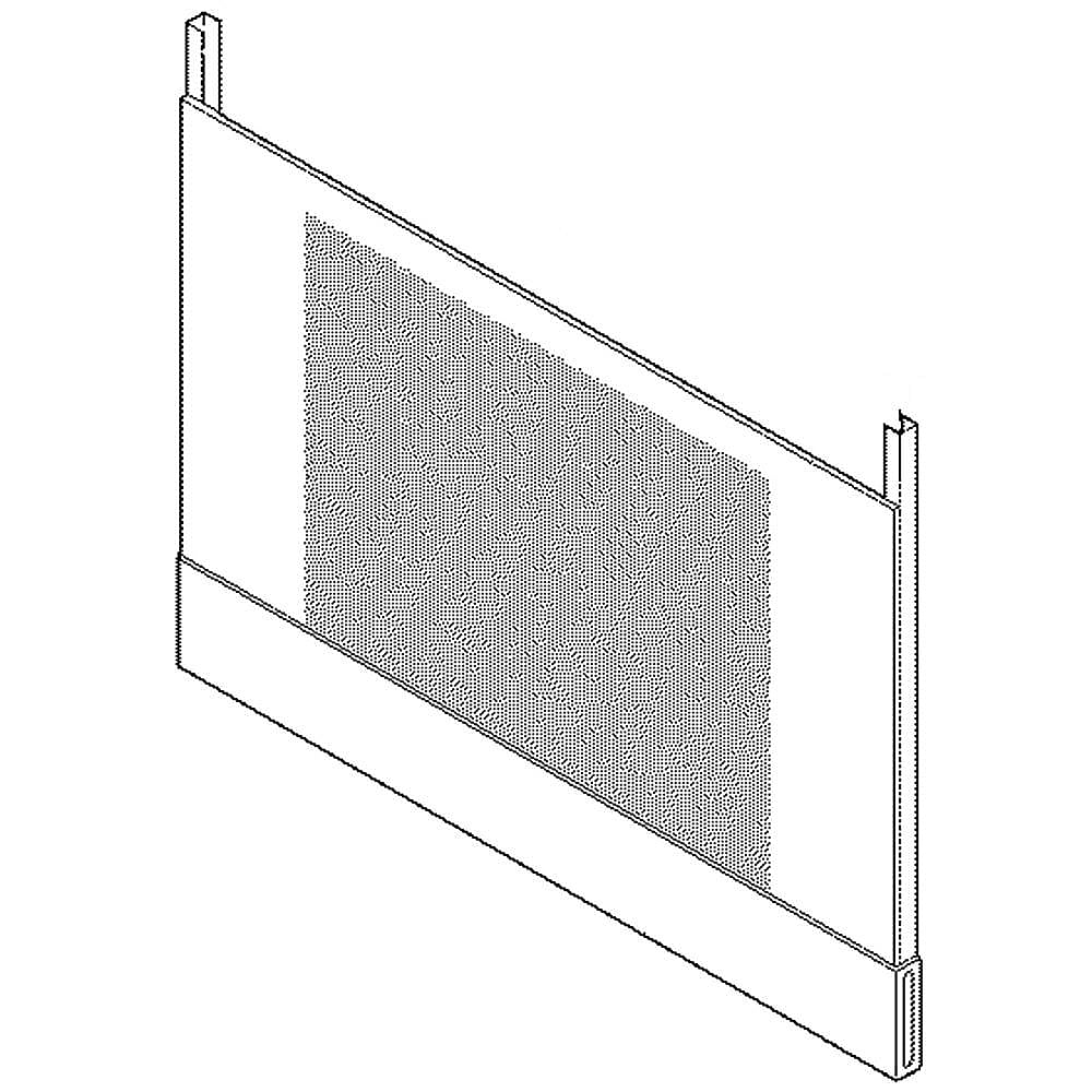 Photo of Range Oven Door Outer Panel Assembly (Black) from Repair Parts Direct