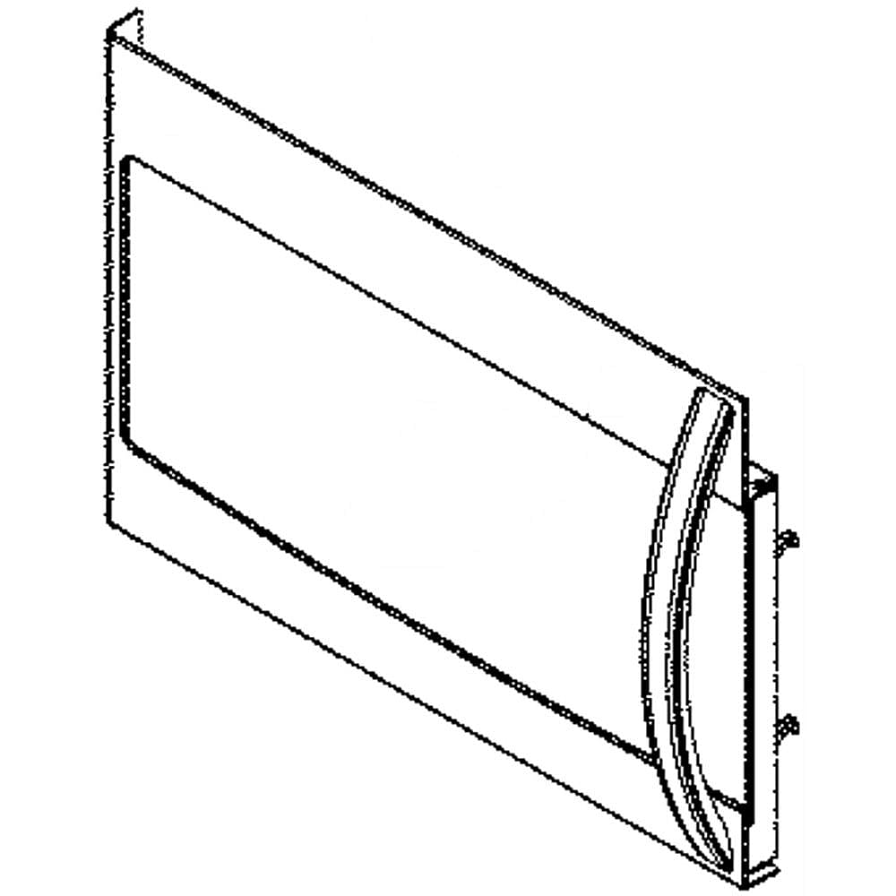 Photo of Microwave Door Assembly (Black Stainless) from Repair Parts Direct