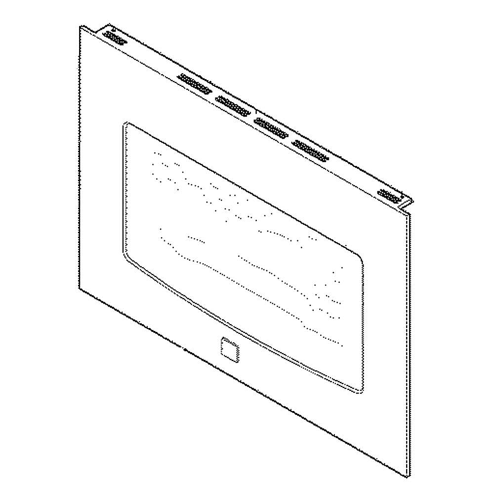 Photo of Range Oven Door Outer Panel (Black) from Repair Parts Direct