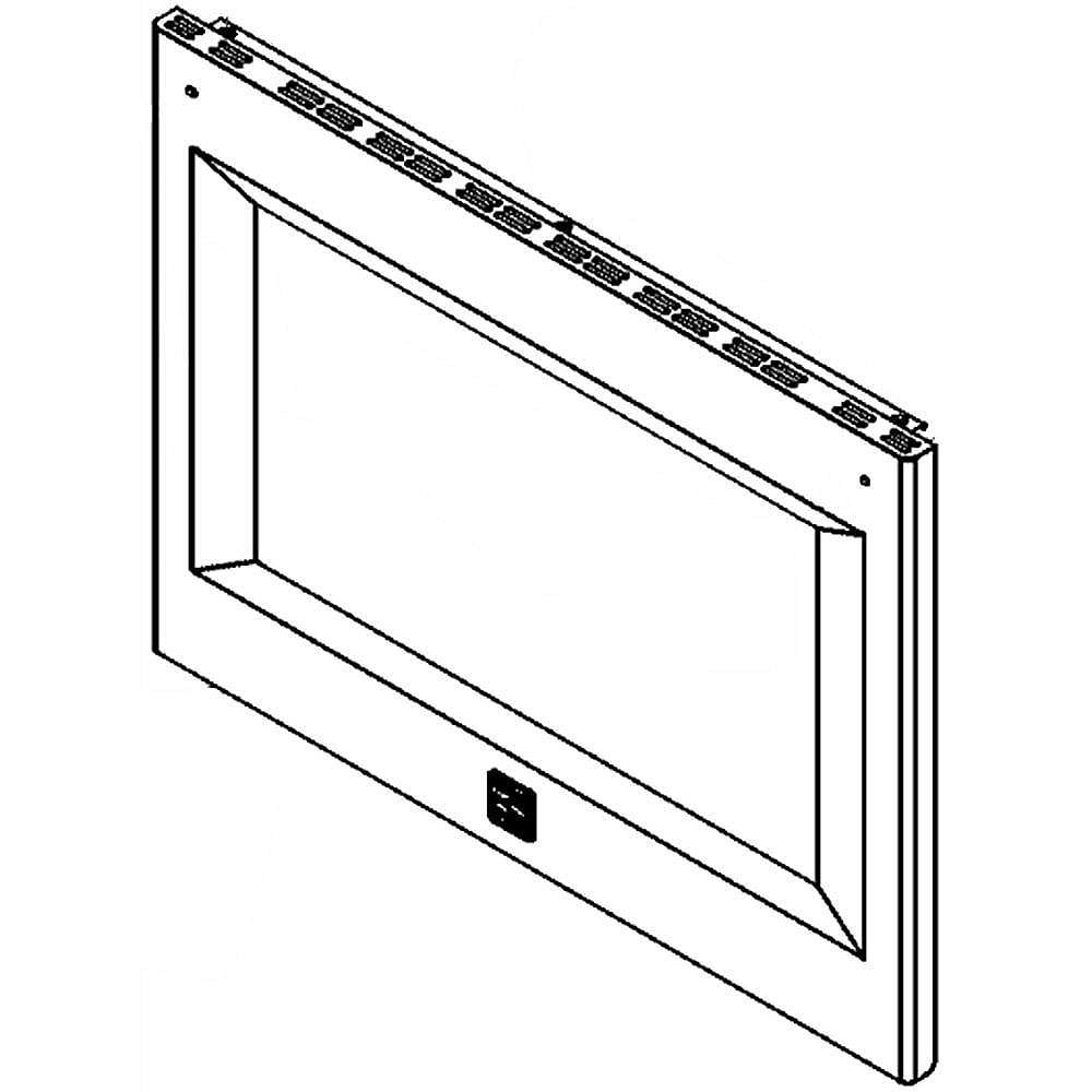 Photo of Wall Oven Door Outer Panel Assembly (Black and Stainless) from Repair Parts Direct