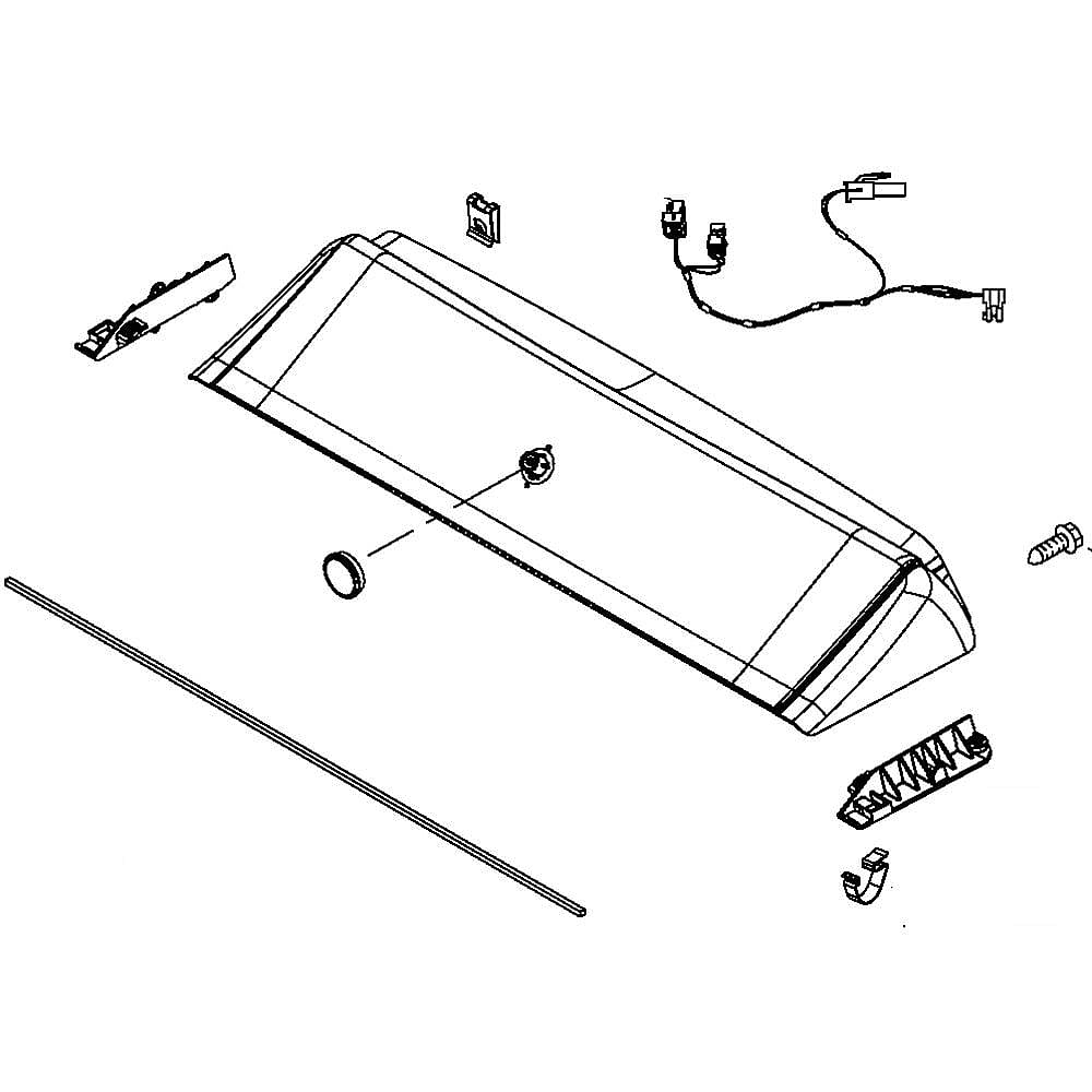 Photo of Console Assembly (White) from Repair Parts Direct