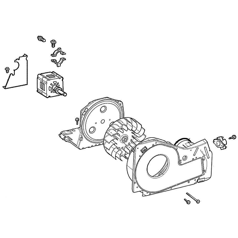 Photo of Dryer Motor and Blower Assembly from Repair Parts Direct