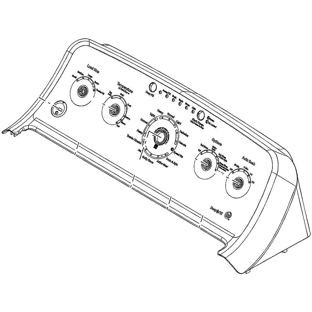 Photo of Washer Control Panel (White) from Repair Parts Direct