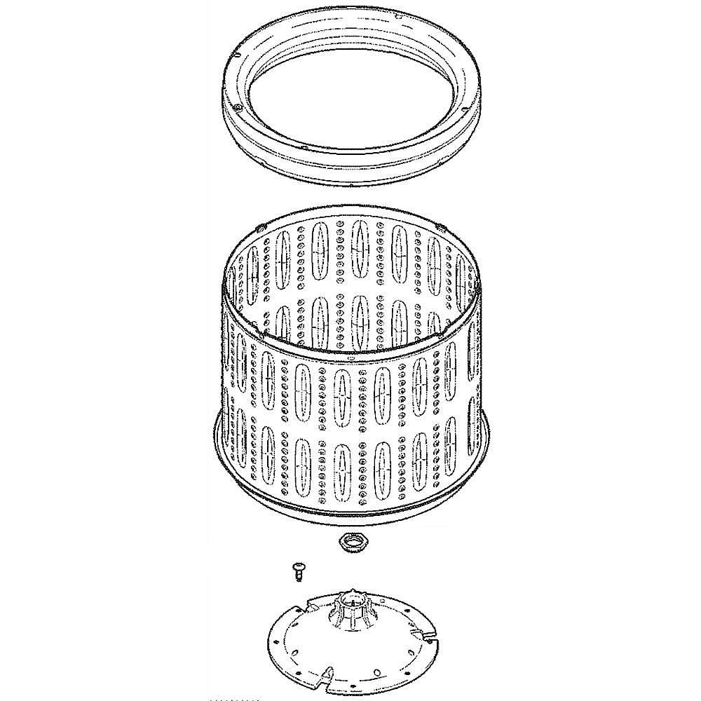 Photo of Washer Spin Basket Assembly from Repair Parts Direct