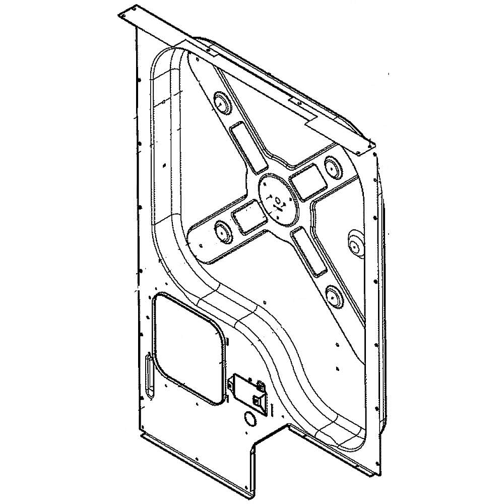 Photo of Laundry Center Dryer Rear Panel from Repair Parts Direct