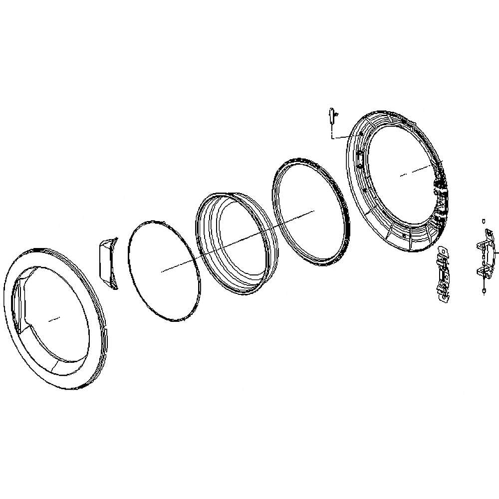 Photo of Dryer Door Assembly from Repair Parts Direct