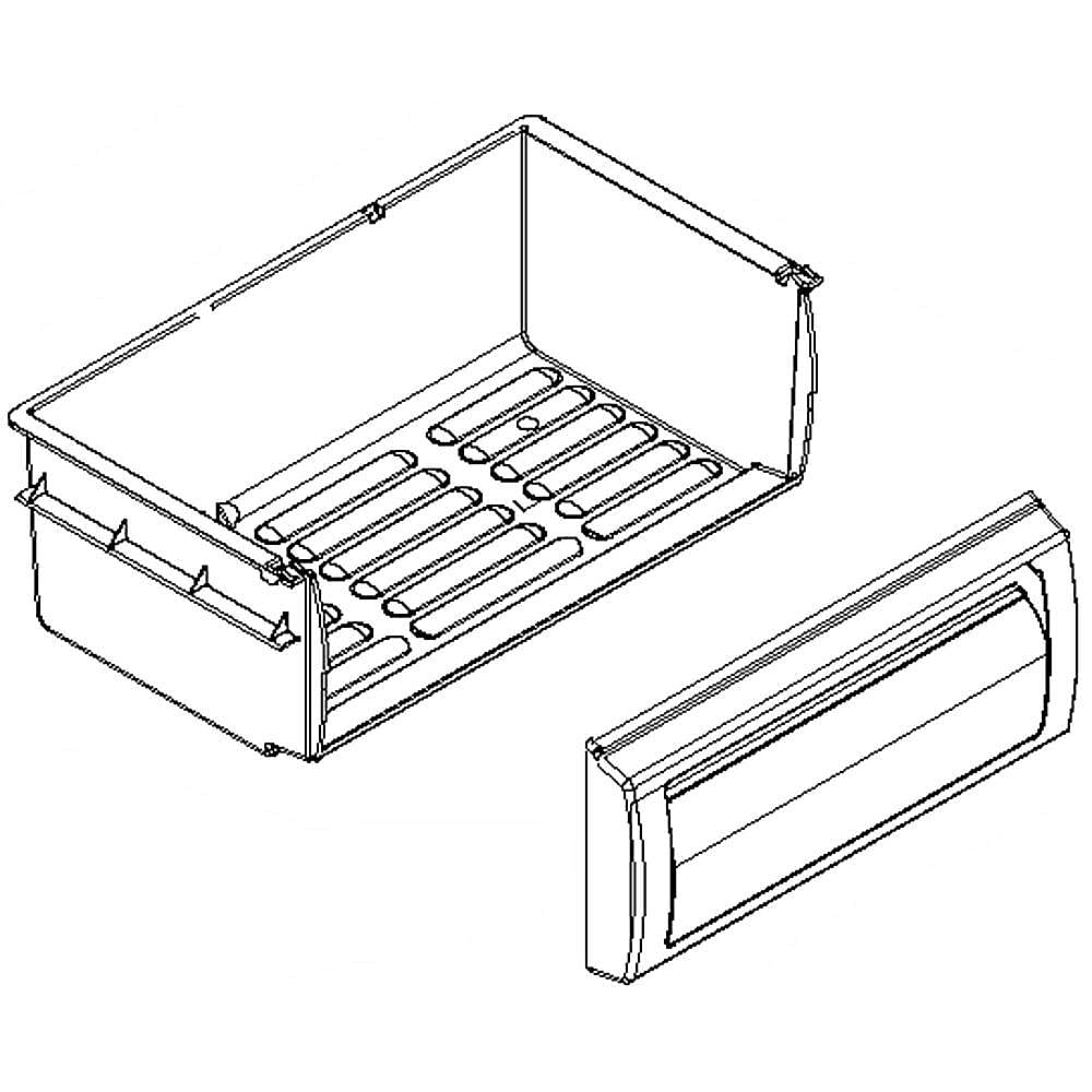 Photo of Crisper Pan Assembly from Repair Parts Direct