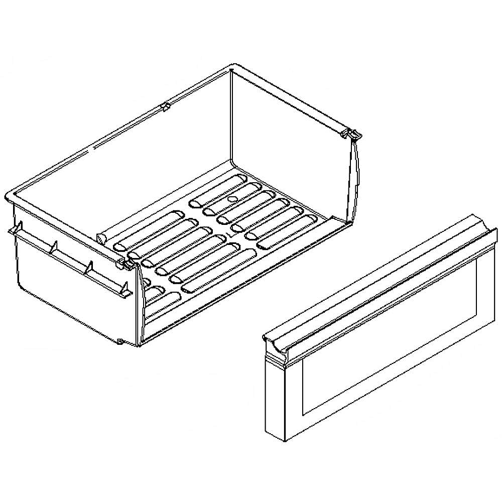 Photo of Crisper Pan Assembly from Repair Parts Direct