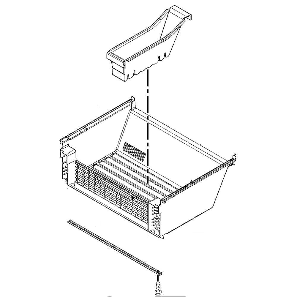 Photo of Refrigerator Bin, Lower from Repair Parts Direct