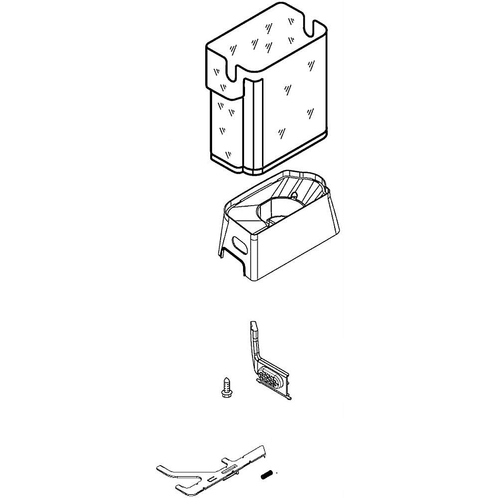 Photo of Refrigerator Ice Container Assembly from Repair Parts Direct