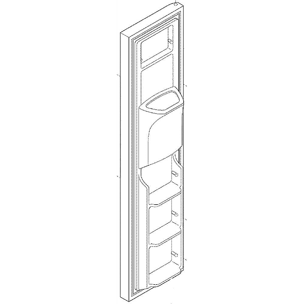 Photo of Refrigerator Freezer Door Assembly (Stainless) from Repair Parts Direct