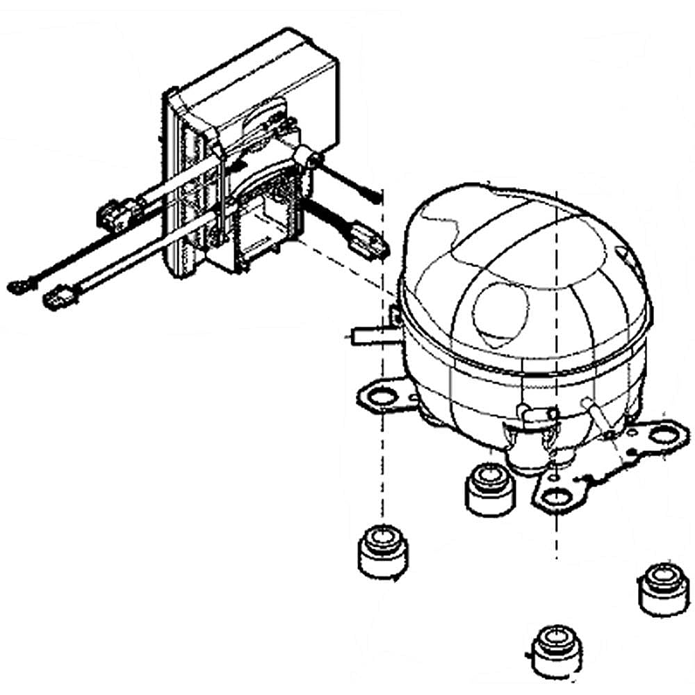 Photo of Refrigerator Compressor from Repair Parts Direct