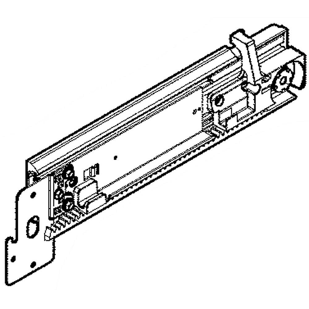 Photo of Refrigerator Freezer Basket Slide Rail Assembly, Left from Repair Parts Direct