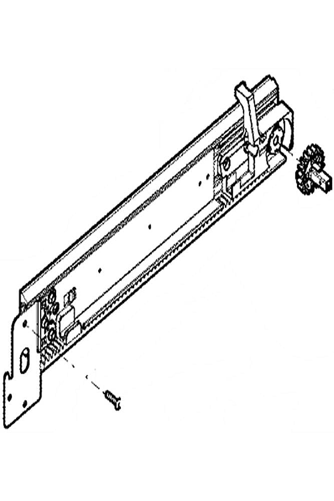 Photo of Refrigerator Freezer Basket Slide Rail Assembly, Left from Repair Parts Direct