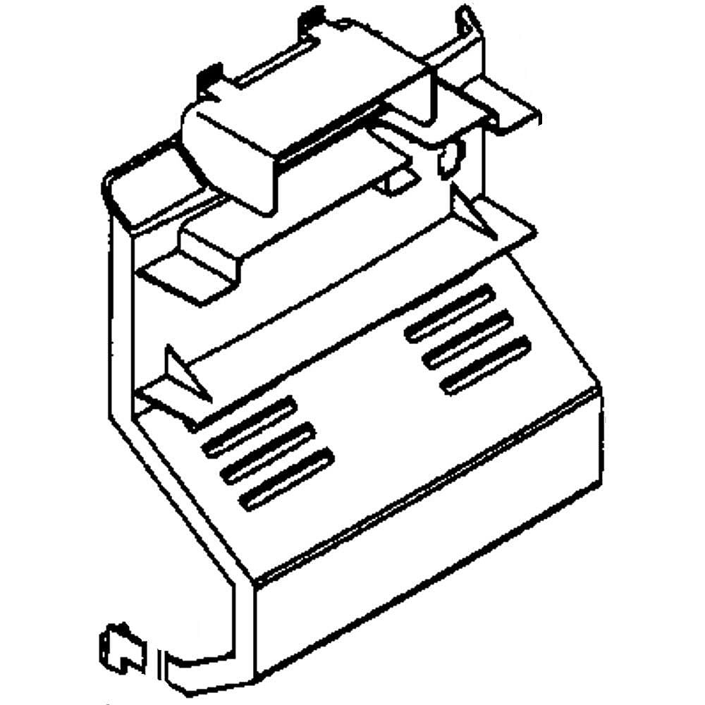 Photo of Refrigerator Evaporator Fan Motor Cover from Repair Parts Direct