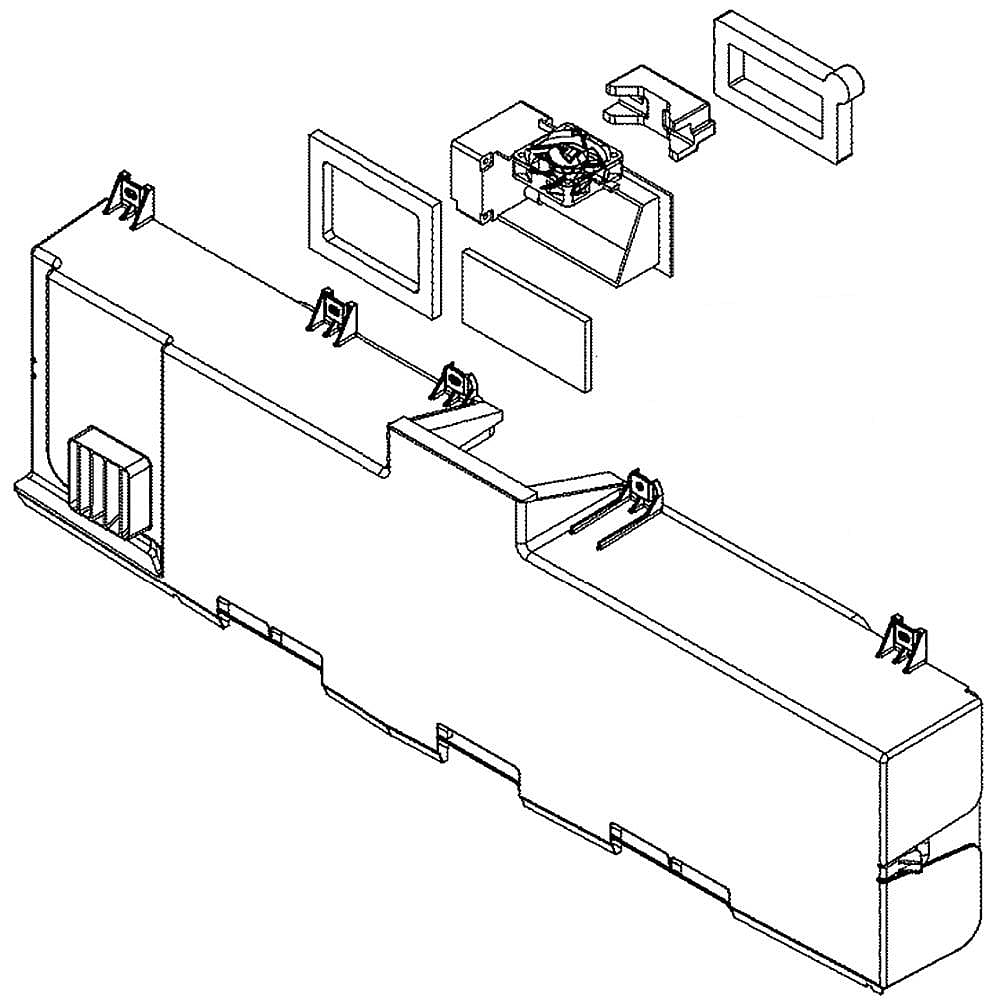 Photo of Refrigerator Fresh Food Evaporator Cover Assembly from Repair Parts Direct