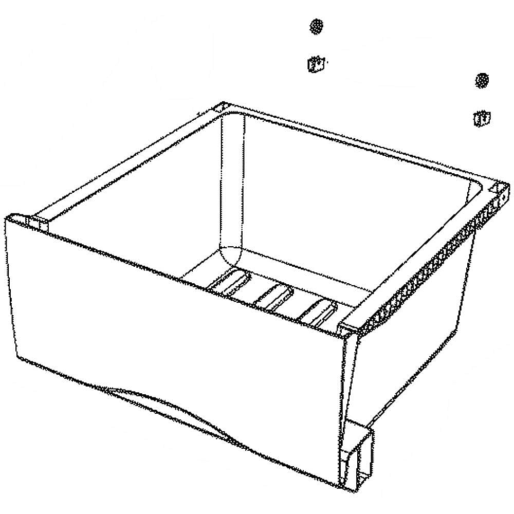 Photo of Refrigerator Vegetable Case Assembly from Repair Parts Direct