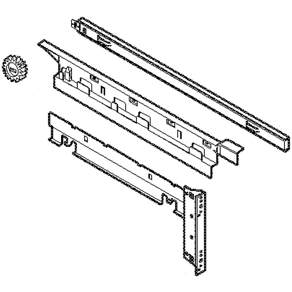 Photo of Refrigerator Freezer Door Slide Rail Assembly from Repair Parts Direct