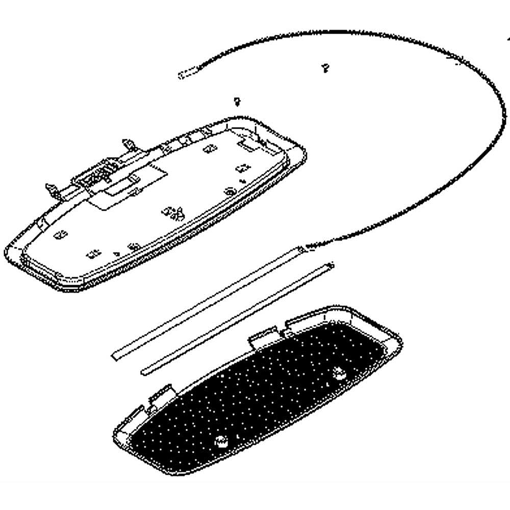 Photo of Refrigerator LED Light and Cover Assembly from Repair Parts Direct