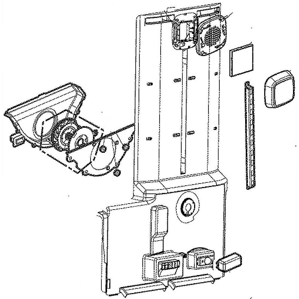 Photo of Refrigerator Fresh Food Evaporator Cover and Fan Assembly from Repair Parts Direct