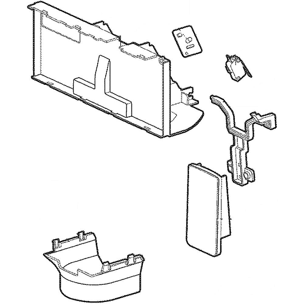 Photo of Refrigerator Dispenser Ice Chute Funnel Assembly from Repair Parts Direct