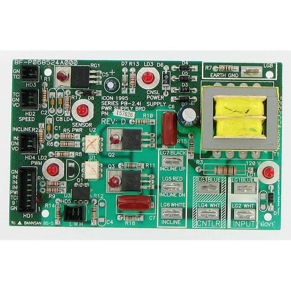 Refurbished Treadmill Power Control Board With Clips 159357R
