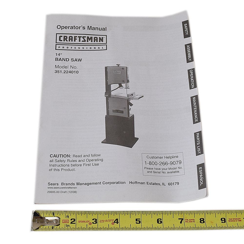 Craftsman Band Saw Owner's Manual OM-22401-M1