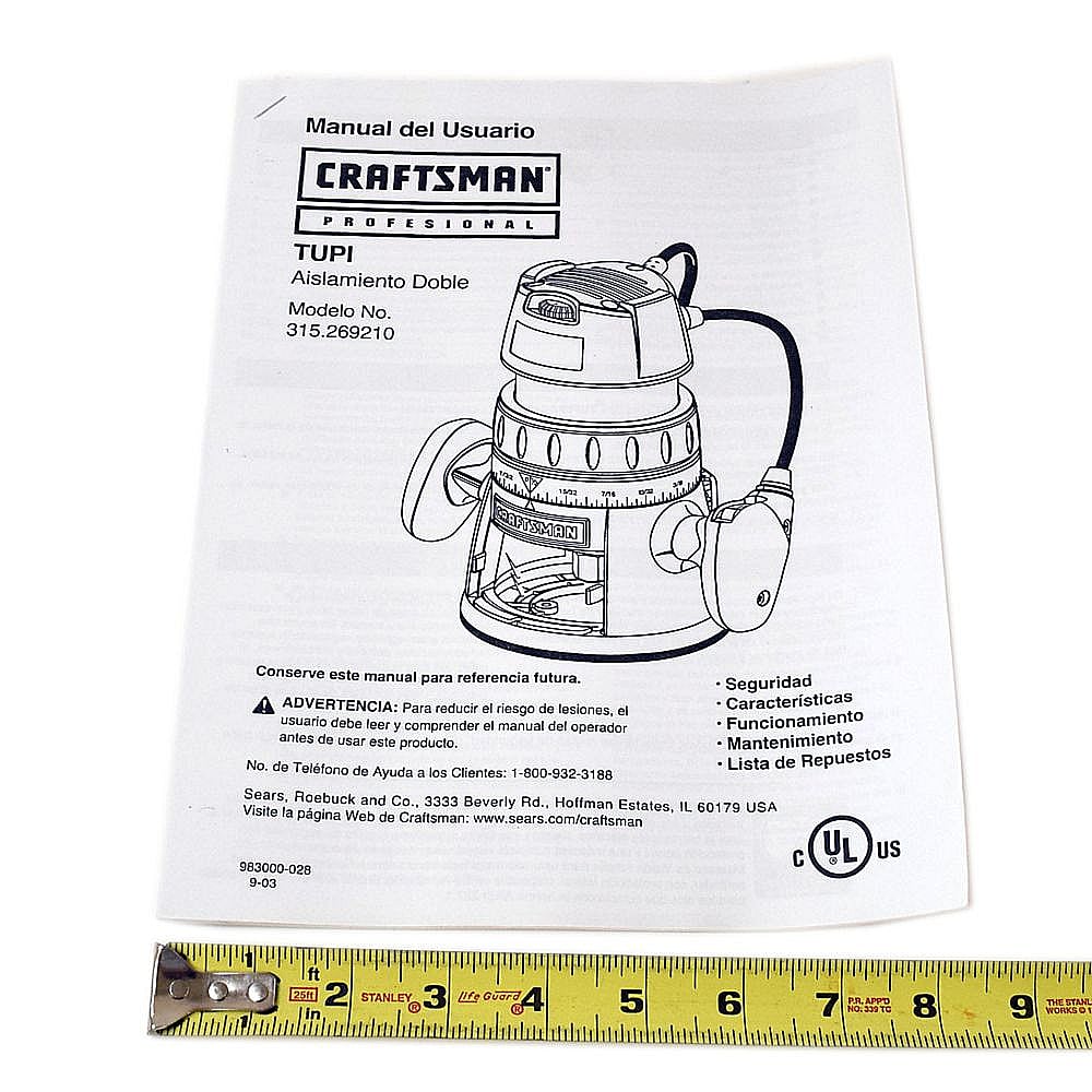 Router Owner's Manual 983000-028