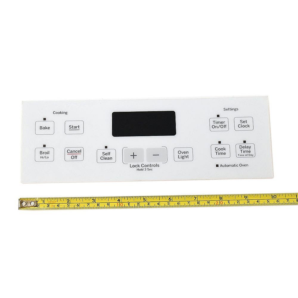 Range Oven Control Overlay (white) WB07X20321