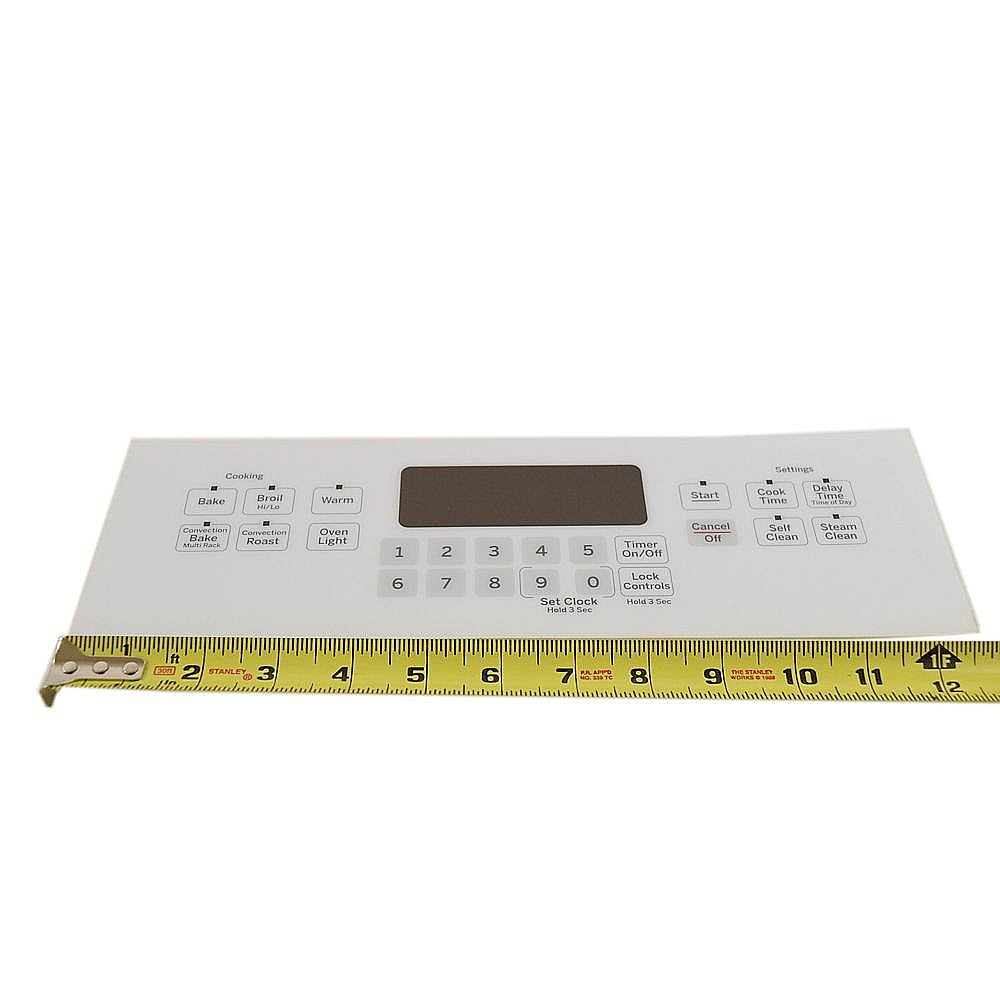 Range Oven Control Overlay (white) WB07X20939