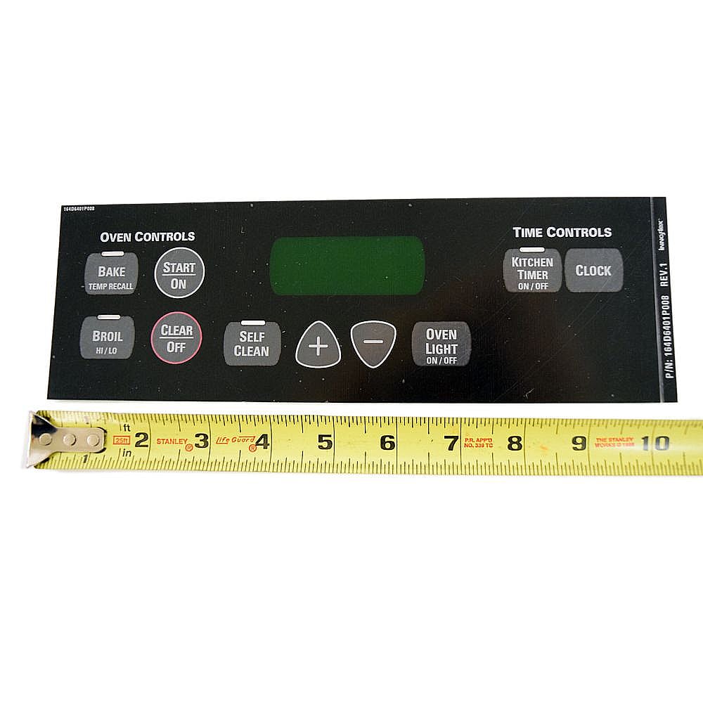 Range Control Panel Faceplate WB27T10686