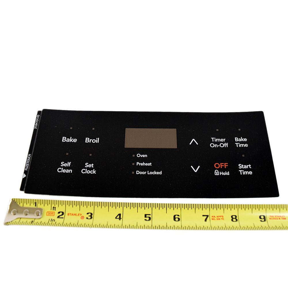 Range Oven Control Overlay (black) 316419145