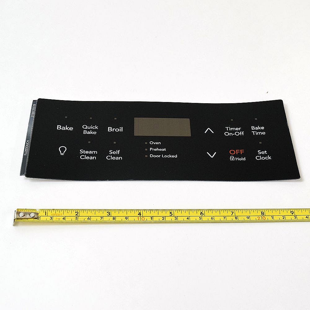 Range Oven Control Overlay (black) 316419378