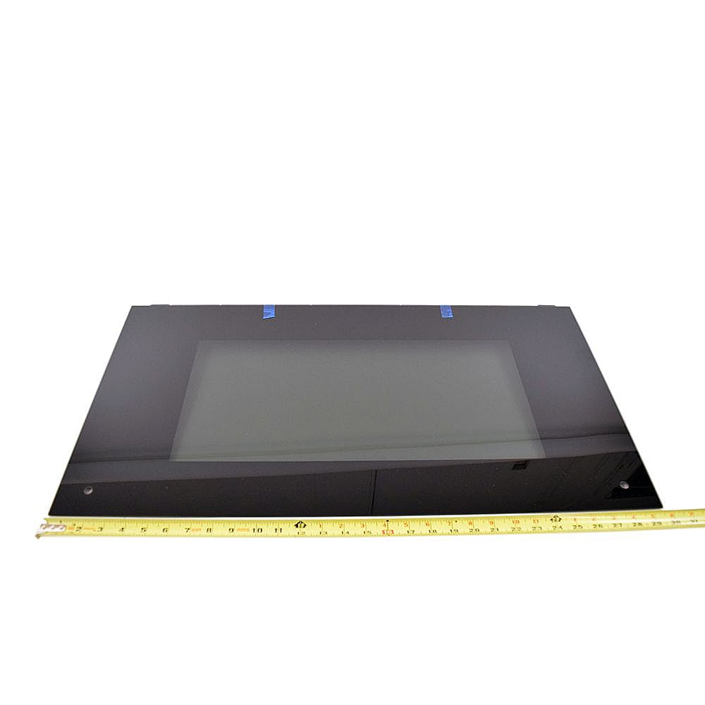 Range Oven Door Outer Panel Assembly (black) 318304189