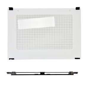 Range Oven Door Outer Panel (white) (replaces W10535777) WPW10535777