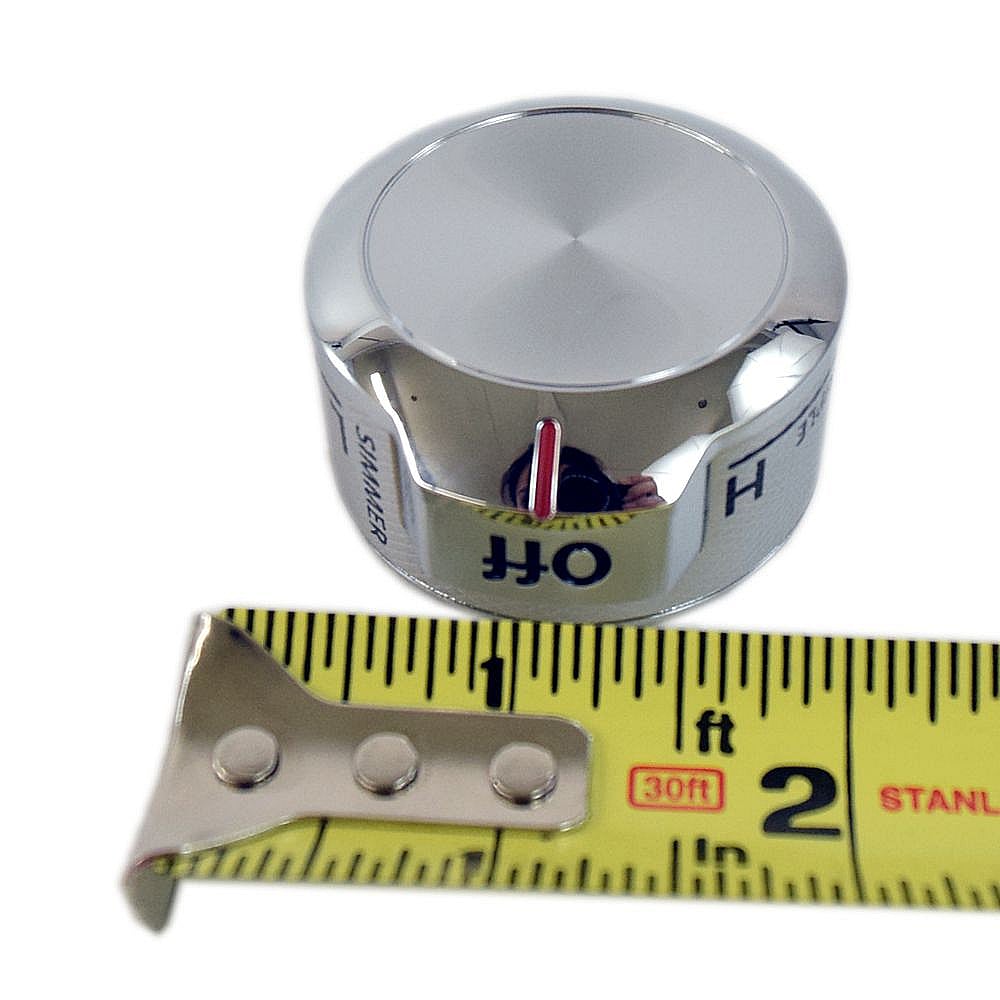 Range Surface Burner Knob, Left Front (stainless) W10877188