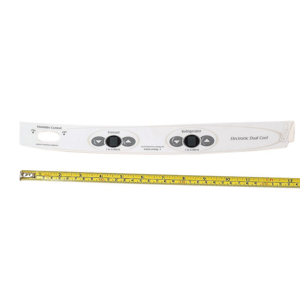 Refrigerator Control Panel Overlay W10316100
