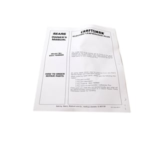 Lawn Vacuum Chipper/shredder Owner's Manual 357-3333