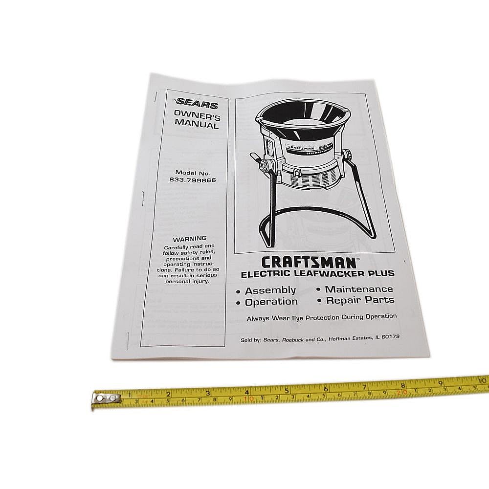 Craftsman Lawn Vacuum Chipper/shredder Owner's Manual 357-3333