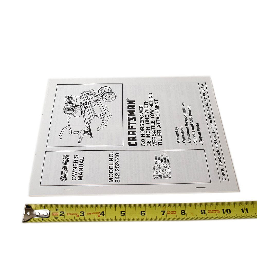 Craftsman Lawn Tractor Tiller Attachment Owner's Manual 20711
