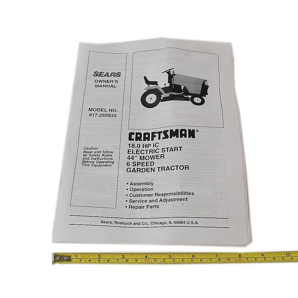 Lawn Tractor Owner's Manual 917140330
