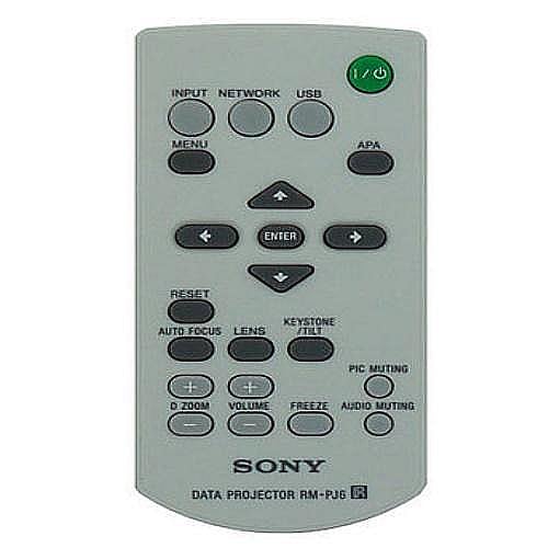 Part #1-487-177-12, Remote Control (Rm-Pj6)
