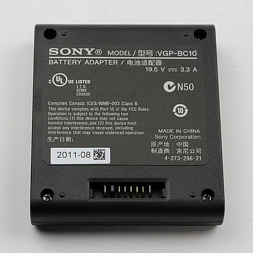 Part #1-489-661-11, Battery Adapter(Vgp-Bc10)
