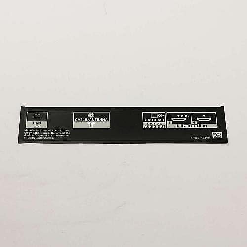 Part #4-400-433-01, Label Under Terminal